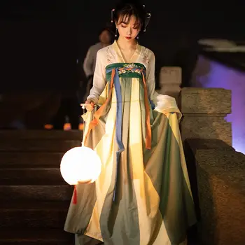Vana Traditsioonilise Hiina Naiste Elegantne Hanfu Kleit Haldjas Tikandid Etapp Rahvatantsu Kostüüm Retro Tang Dünastia 2 Töö Komplekti