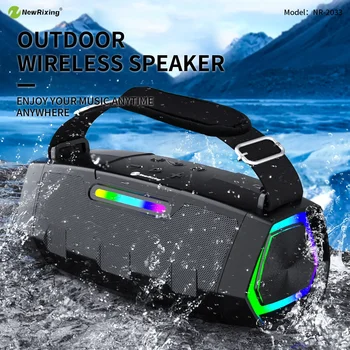 Väljas Kaasaskantav Kõlar IPX5 Veekindel RGB Valgus Traadita Subwoofer 360° Surround Stereo koos õlarihmaga FM-Raadio Soundbox