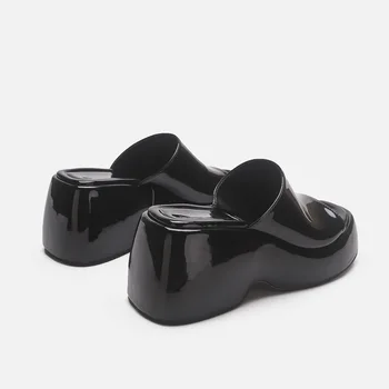 Wedge Platvorm Sandaalid Naistele Avatud Varvas 2023 Suvel Uus Metallik Patendi Suss Kingad Tõsta Kohta Hubane Candy Värvi Siseruumides Väljas