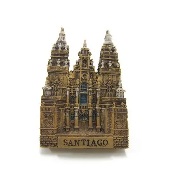 väike vaik külmik stickerSantiago Katedraal De Compostela Palverännaku Kiriku Tšiili-Hispaania